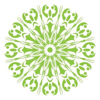 crab green and white circular design with a circular pattern vector
