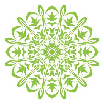 mandala a green and white circular design with a circular pattern vector