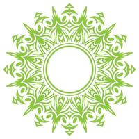 spear frame green and white circular design with a circular pattern vector