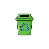 Recycle Bin With Recycle Symbol Illustration vector