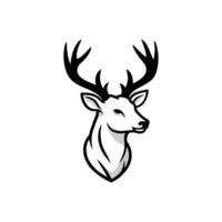 Elegant minimalist deer head logo icon with clean lines and modern design vector
