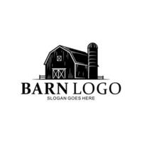 Vintage barn logo design on white background vector