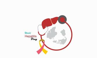 Concept of world hepatitis day vector