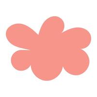 Simple abstract shape. Flower shape. cloud shape vector