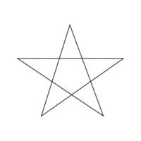Simple star illustrations suitable for coloring books vector