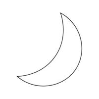 Simple moon illustrations suitable for coloring books vector