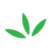 Simple grass illustration or leaves isolated on white background. vector
