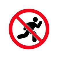 Don't Run icon flat style illustration vector
