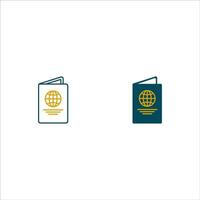 Passport Icon. Illustration. Isolate on white background. vector