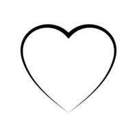 Heart Icons isolated on White Background. Symbol of Love. Flat Line Illustration. Simple Icon Design Template Elements. vector