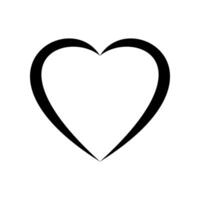 Heart Icons isolated on White Background. Symbol of Love. Flat Line Illustration. Simple Icon Design Template Elements vector