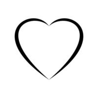 Heart Icons isolated on White Background. Symbol of Love. Flat Line Illustration. Simple Icon Design Template Elements. EPS 10. vector