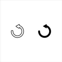 Undo Icon set. Back or Return Illustration on white background vector