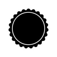 Circle seal stamp icons. Vintage wavy edge circle sticker. Star burst shape tags. Blank sale round sticker. Simple line circle wax seal. illustrations set isolated on white background vector