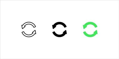 Refresh icon set. Reload flat sign design. Undo icon. Redo symbol. Update icon. Rotation sign. Restart arrow icon. EPS 10 Loading pictogram vector