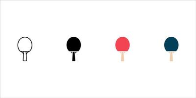 Set of rackets and ping pong ball. Table tennis game equipment. Isolated on white background vector