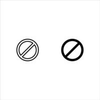 No Sign Icon set. Crossed Circle Design. no parking symbol, no entry symbol footage 4k motion graphics, isolated on transparent background, Editable vectors. Mark prohibited. Icon symbol ban. vector