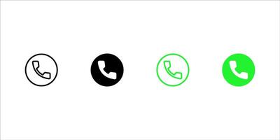 Telephone icon set , Phone pictogram, flat sign isolated on white background. Simple illustration for graphic and web design vector
