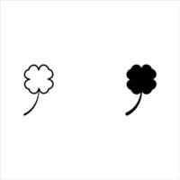 Clover icon set illustration. clover sign and symbol. four leaf clover icon. vector