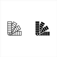 Pantone line icon set. Painter color book sign. Paint swatches symbol. Quality design element. Linear style palette icon. Editable stroke. vector