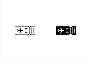 Plane ticket. Simple flat line art style vector