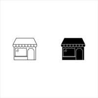 store icon set glyph style design vector