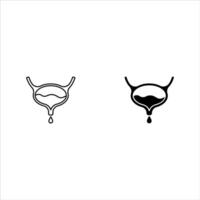 Bladder icon set. sign for mobile concept and web design. illustration, eps 10 vector