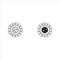 Cancer cell icon set, cancer disease illustration on white background, eps 10. vector