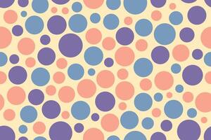 Colorful circles seamless pattern featuring a mix of abstract round elements in a fun and modern style perfect for backgrounds or packaging vector