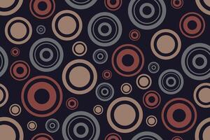 Modern abstract rings tracery seamless patterns with repeating concentric shapes for digital or print art vector