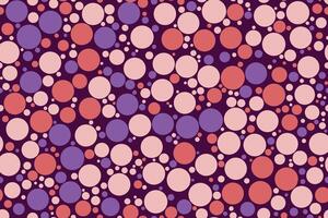 Fun colorful circles seamless pattern with artistic round shapes scattered in a creative layout for contemporary visuals vector