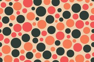Abstract colorful circles seamless pattern filled with various-sized maroon dots creating a modern repeating design vector
