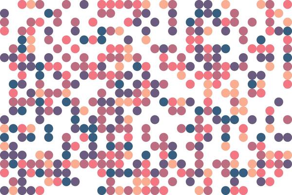 Dotted colorful mosaic seamless background designed for eye-catching and fun visuals