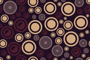 Artistic seamless pattern showing layers of circular rings tracery in a consistent repeat structure vector