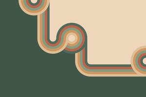 Vintage color stripes bending into retro shapes on a textured canvas vector