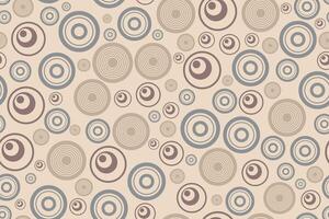 Stylized rings tracery seamless patterns with abstract geometric circles in beige tones vector