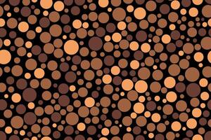 Trendy colorful circles seamless pattern showing brown abstract bubbles in a seamless style for decor or branding vector