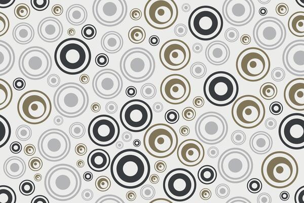 Colorful abstract tracery with rings in various sizes forming a seamless pattern ideal for background design