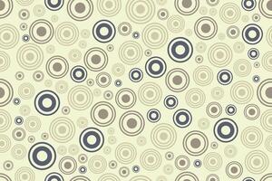 Seamless tracery rings pattern in a retro-inspired color scheme with circular abstract motifs vector