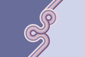 Retro stripes looping across a minimalist abstract background vector
