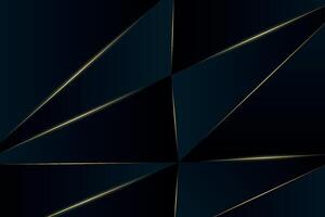 Polygonal luxury background with black and gold elements forming sleek angular tracery vector