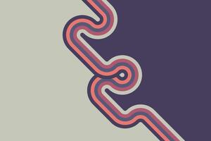 Abstract retro stripes creating rounded patterns with a vintage feel vector