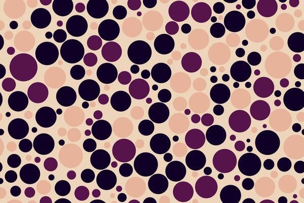 Graphic colorful circles seamless pattern in a blend of creamy tones designed with abstract rounded forms