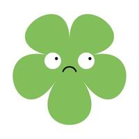 Minimalistic flower emoji with a gloomy expression. Clean and colorful design with a sorrowful personality vector