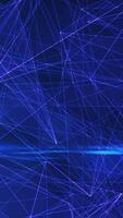 Digital network background with intersecting glowing purple lines on a dark blue backdrop video