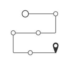 Road map product development chronology plan , strategy direction icon. Simple line process timeline procedure. vector