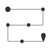 Road map product development chronology plan, strategy direction icon. Simple line process timeline procedure vector