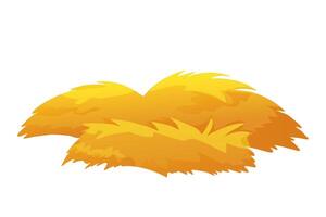 Haystack and straw bale illustrations. dry grass piles, farm field bundles, and autumn fodder collection. rural icon set isolated on white background. vector
