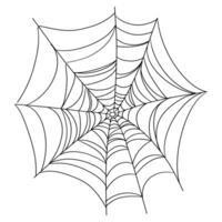 Spiderweb corner line border, gothic scary hanging net frame. Simple spooky halloween decoration. Cobweb spider trap . vector
