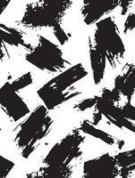 Black and White Ink Brush Stroke Texture Seamless Pattern for Design Projects vector